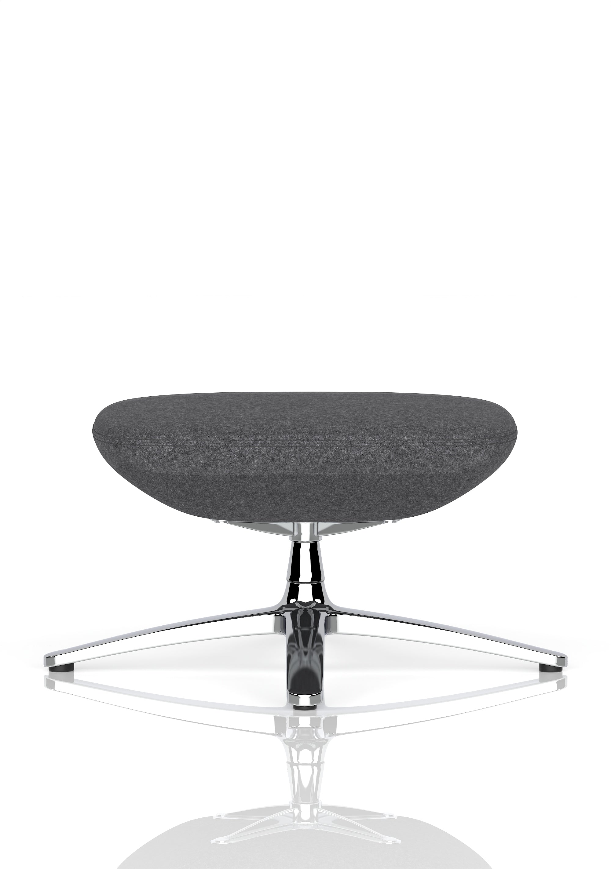 Etta Dark Grey Cashmere Footstool