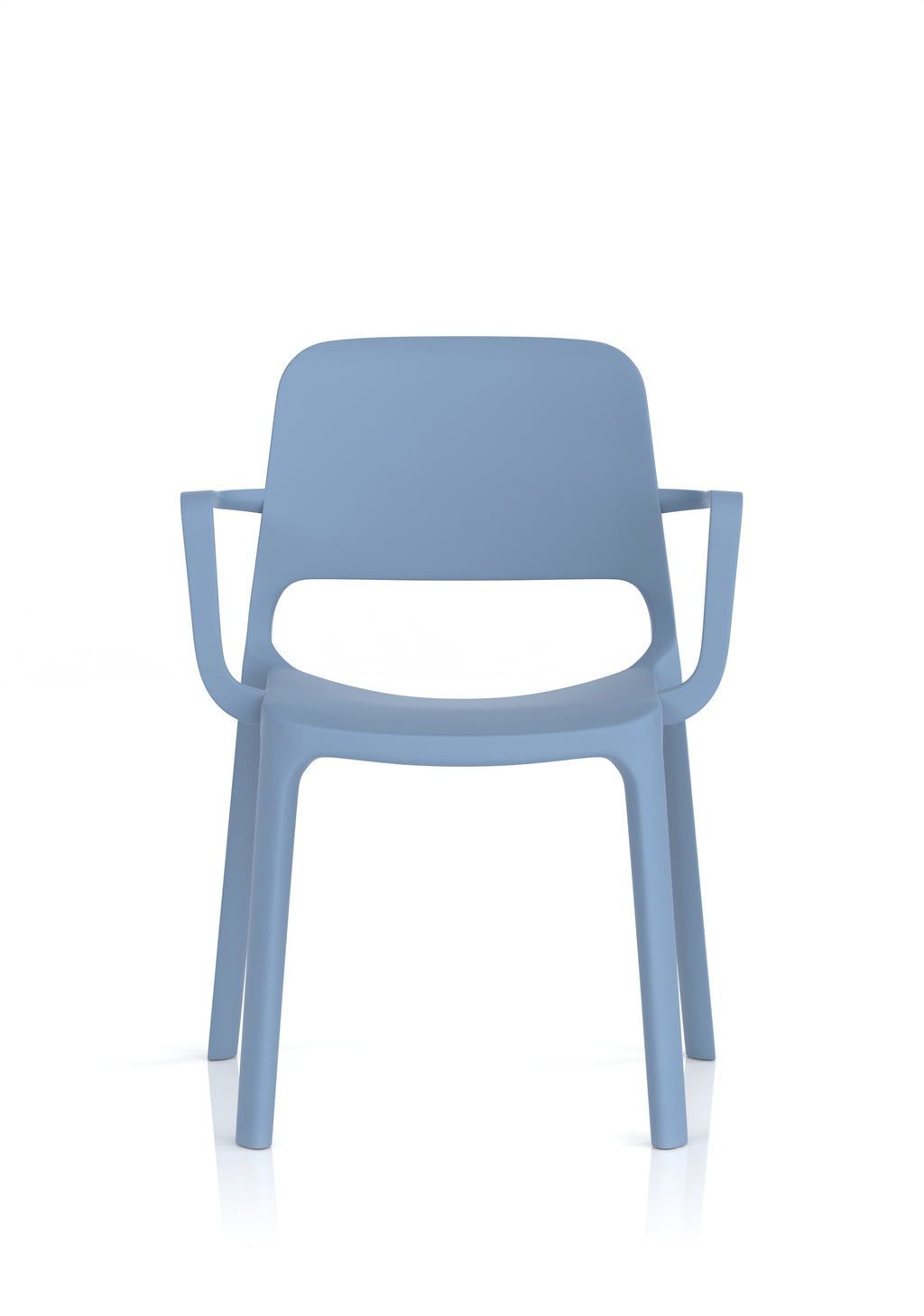 Nest Loop Stacking Cafe & Bistro Chair Blue with Arms