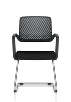 Cosmo Cantilever Chair Black Frame Black Seat