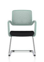Cosmo Cantilever Chair Green Frame Black Seat