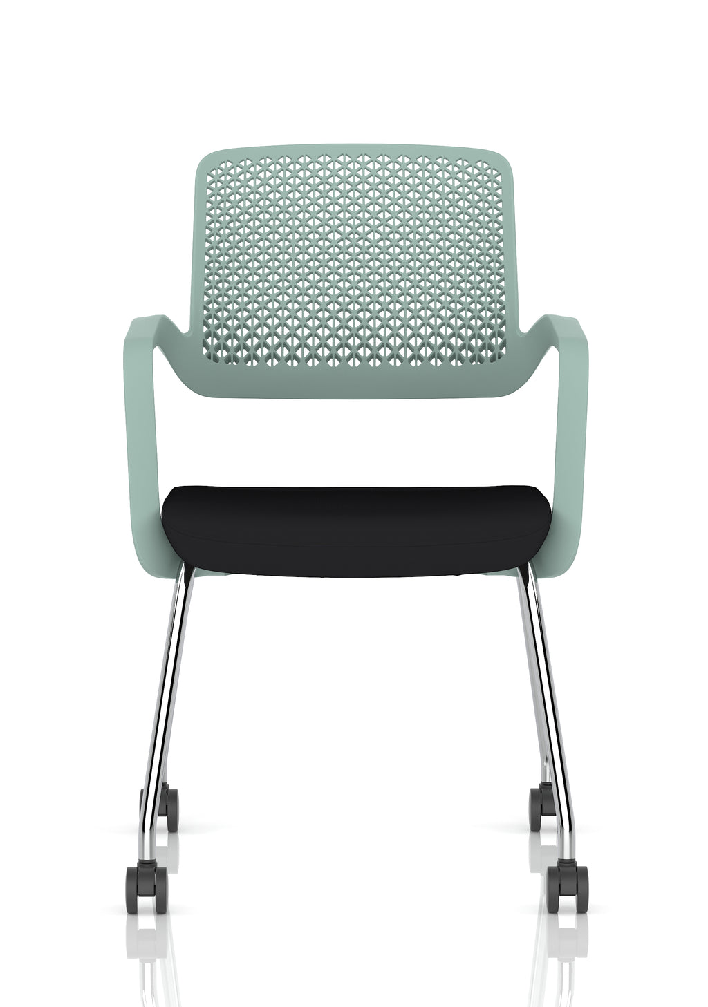 Cosmo Training Chair Green Frame Black Seat