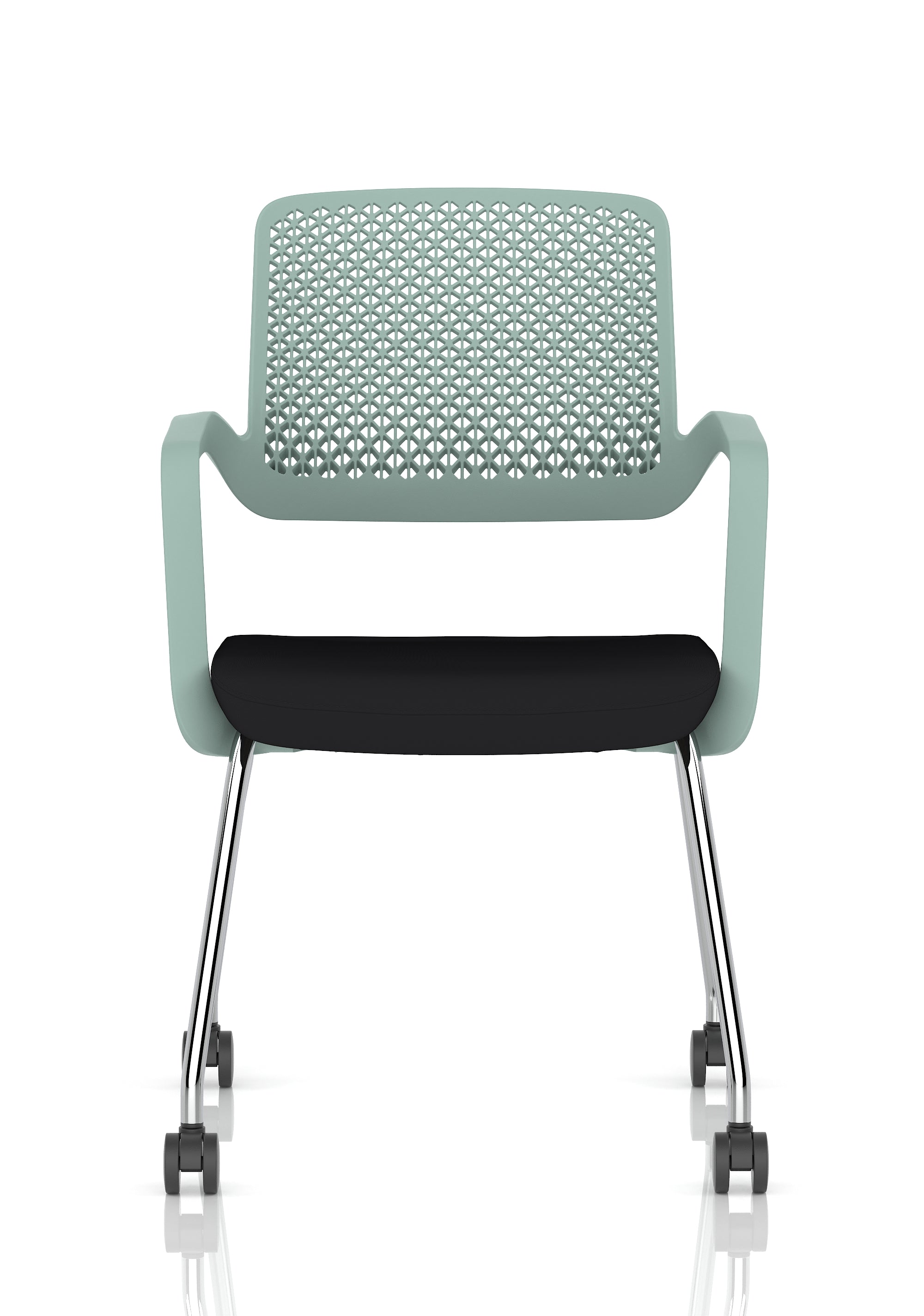 Cosmo Training Chair Green Frame Black Seat
