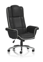 Chelsea Executive Chair Black Soft Bonded Leather With Arms
