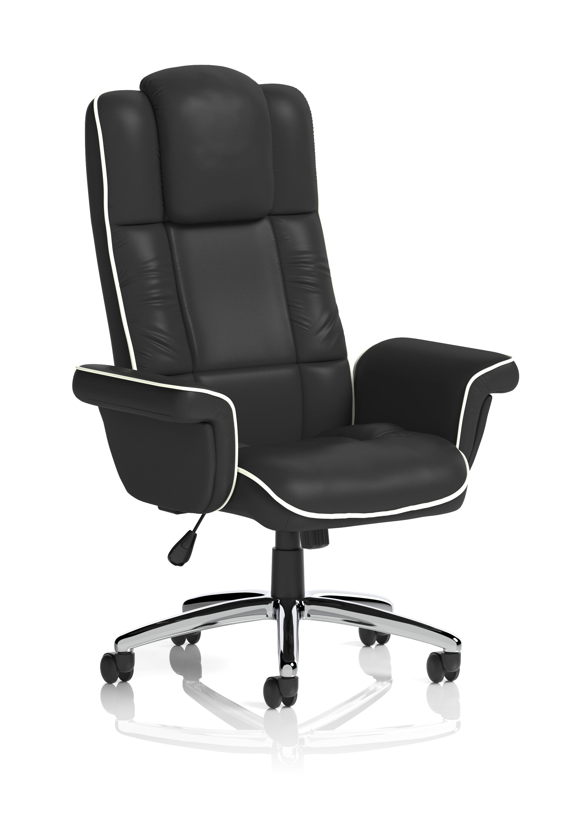 Chelsea Executive Chair Black Soft Bonded Leather With Arms