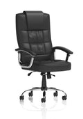 Moore Deluxe Executive Chair Black Leather With Arms