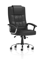 Moore Deluxe Executive Chair Black Leather With Arms