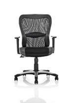 Victor II Executive Chair Black Leather Black Mesh With Arms