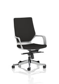 Xenon Executive White Shell Medium Back Black Fabric