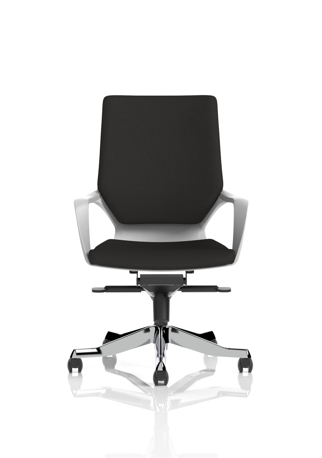 Xenon Executive White Shell Medium Back Black Fabric