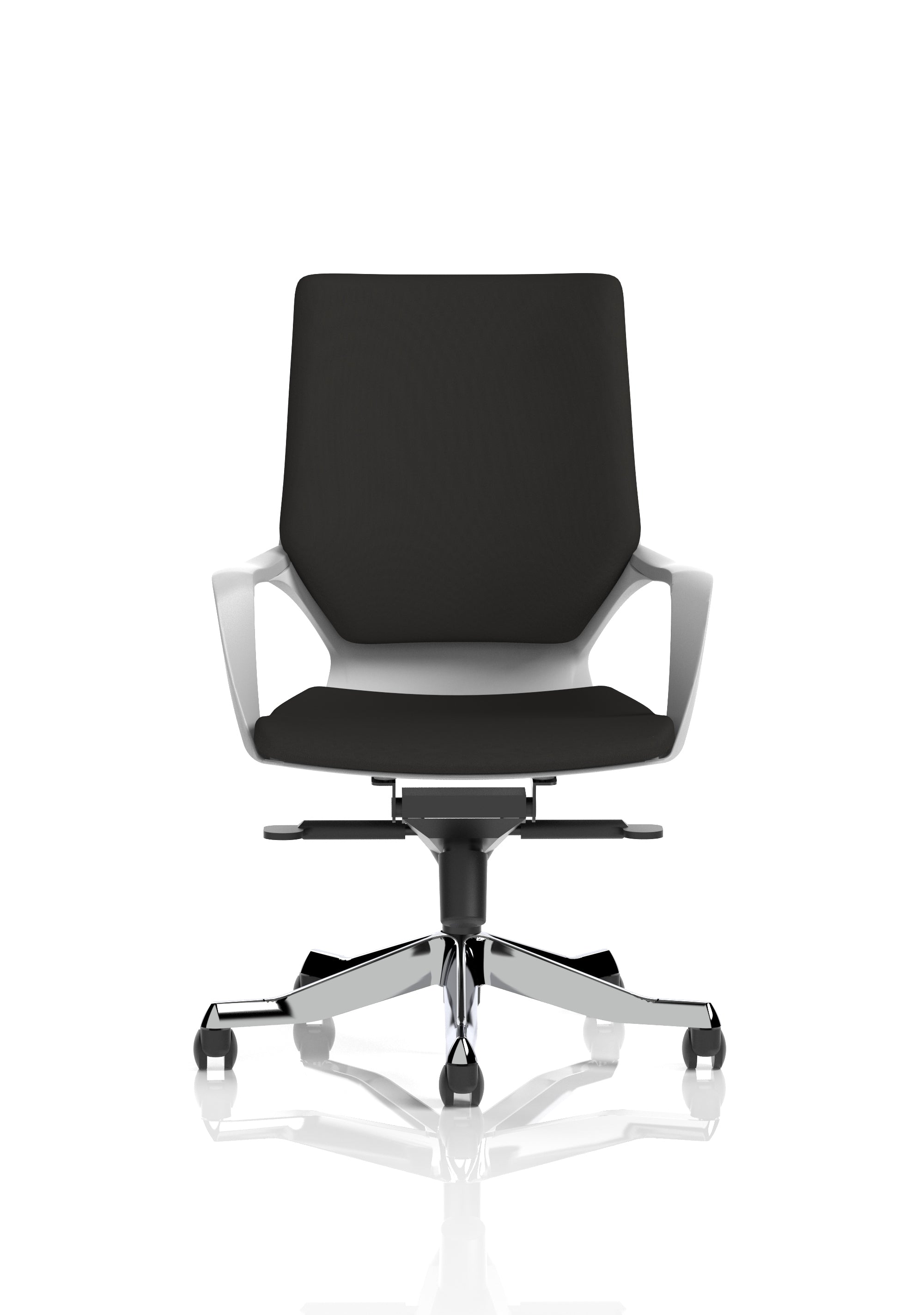 Xenon Executive White Shell Medium Back Black Fabric