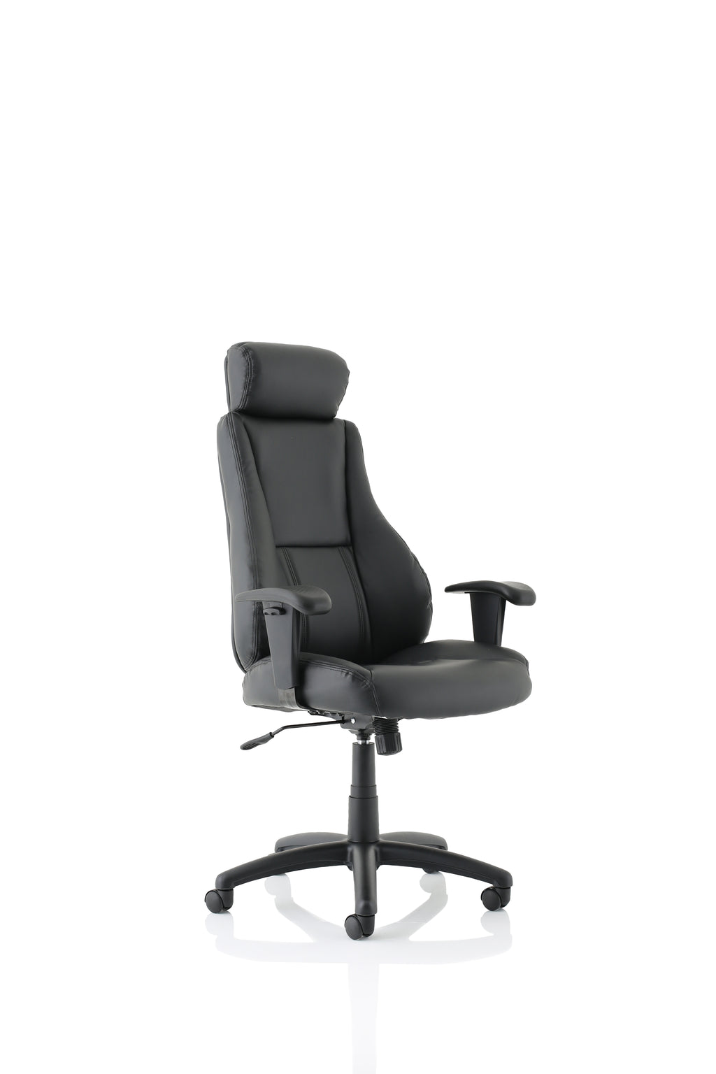 Winsor Black Leather Chair (With Headrest)