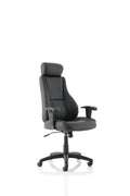 Winsor Black Leather Chair (With Headrest)