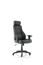 Winsor Black Leather Chair (With Headrest)