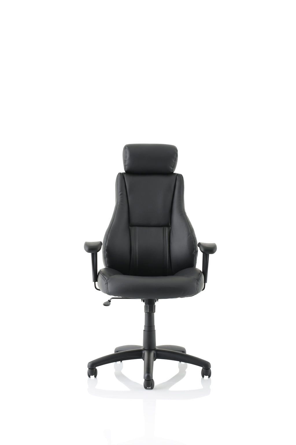 Winsor Black Leather Chair (With Headrest)