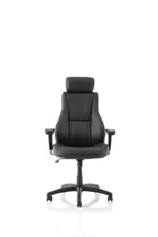 Winsor Black Leather Chair (With Headrest)