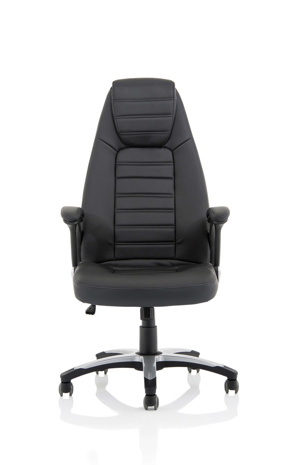 Metropolis High Back Black Leather Look Chair