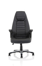 Metropolis High Back Black Leather Look Chair