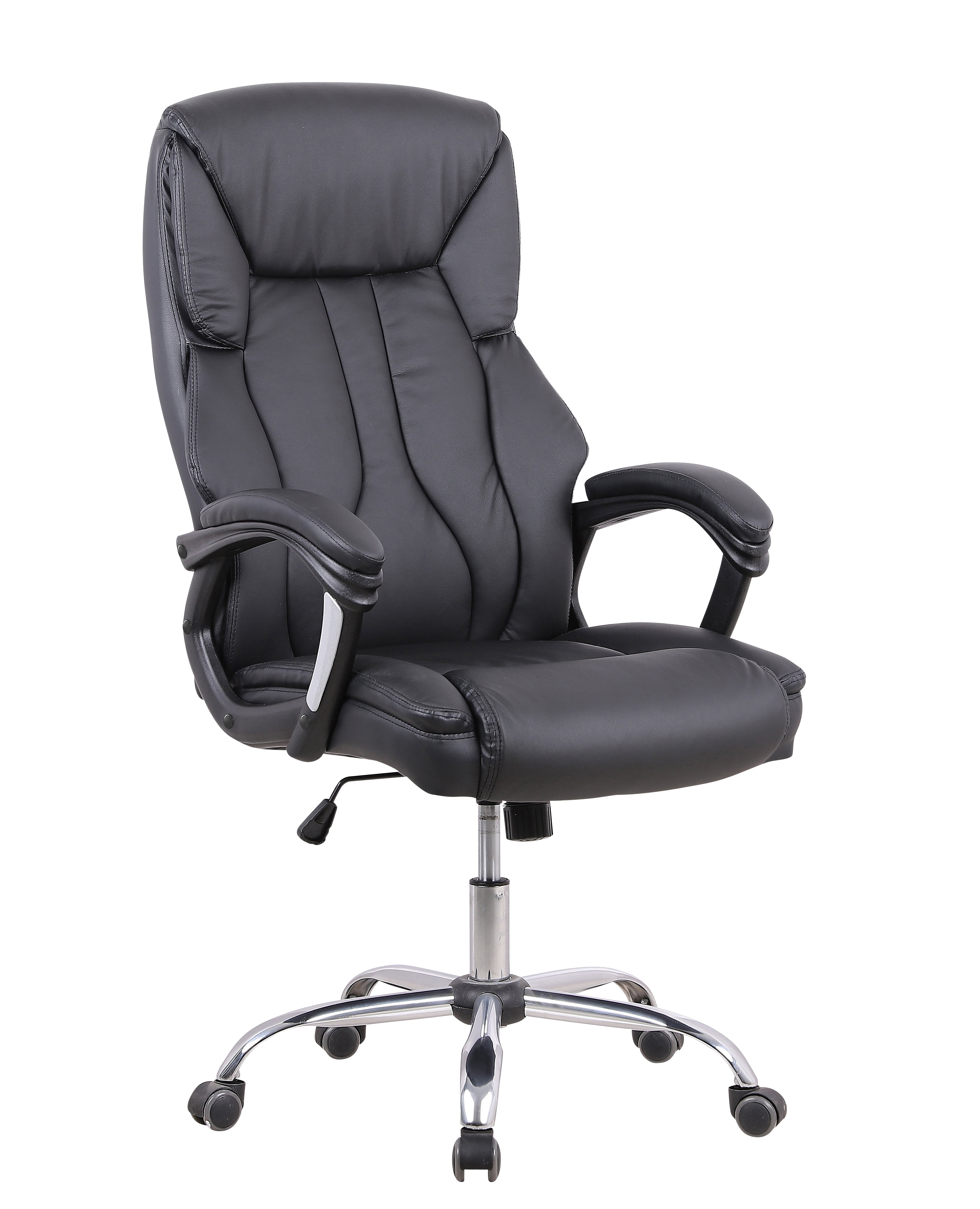 Stratford High Back Black Leather Look Chair