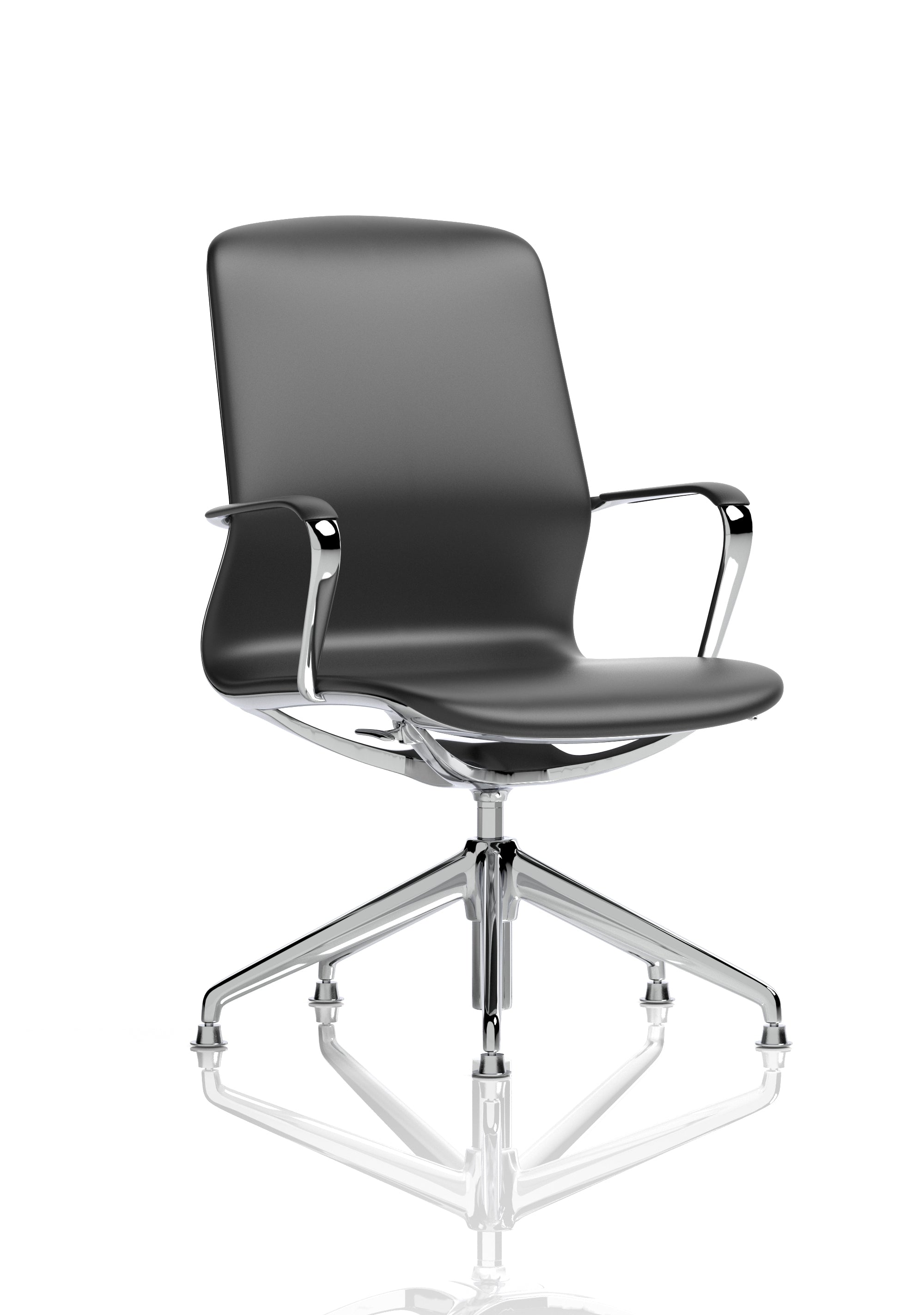 Lucia Executive Chair Chrome Frame With Chrome Glides