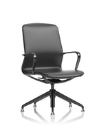 Lucia Executive Chair Black Frame With Chrome Glides