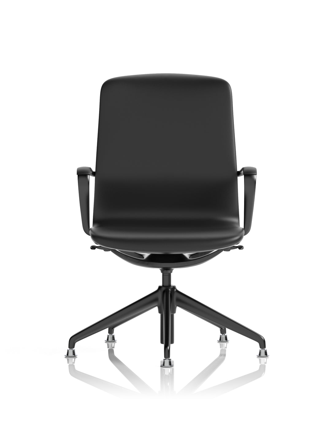 Lucia Executive Chair Black Frame With Chrome Glides