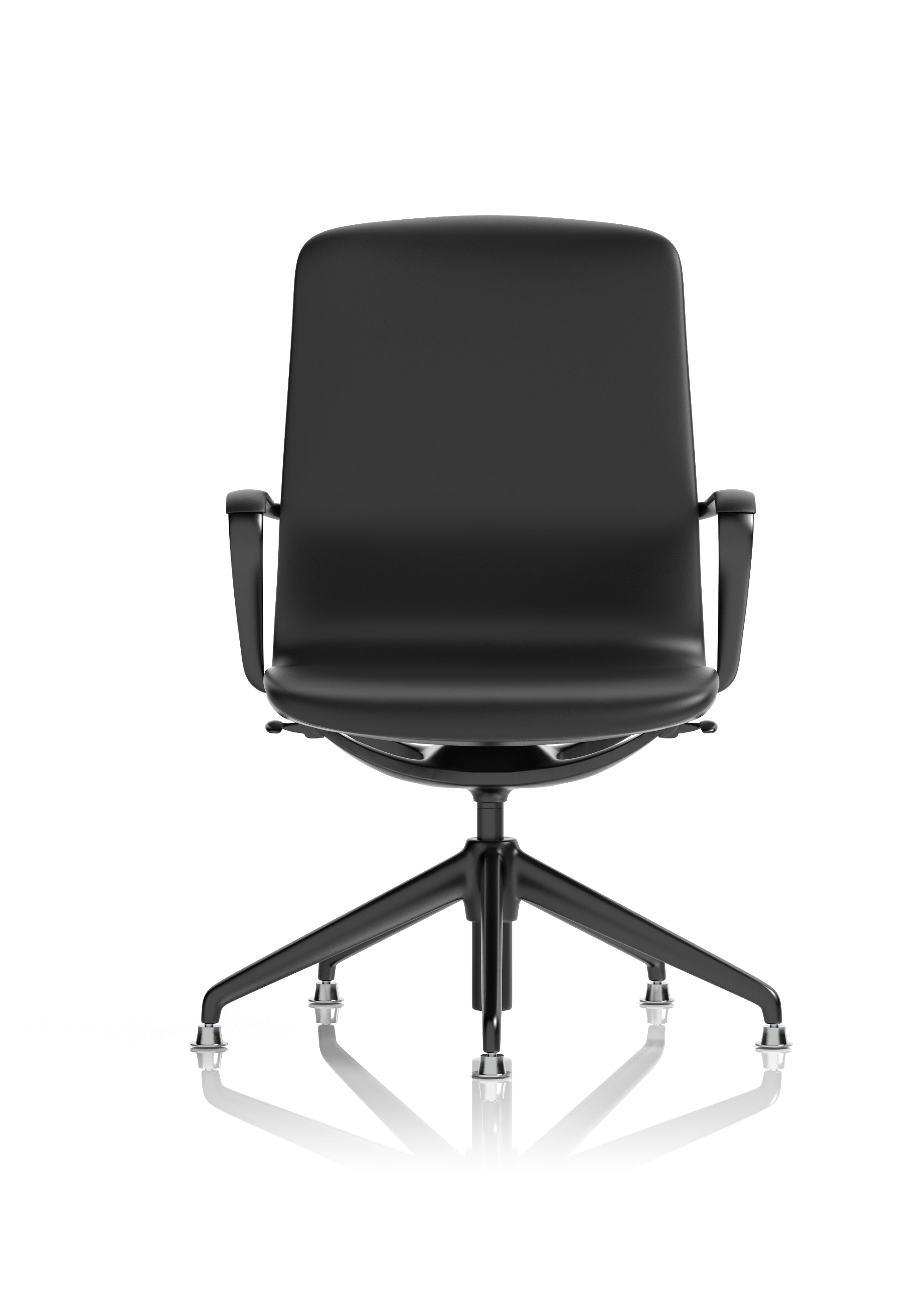 Lucia Executive Chair Black Frame With Chrome Glides
