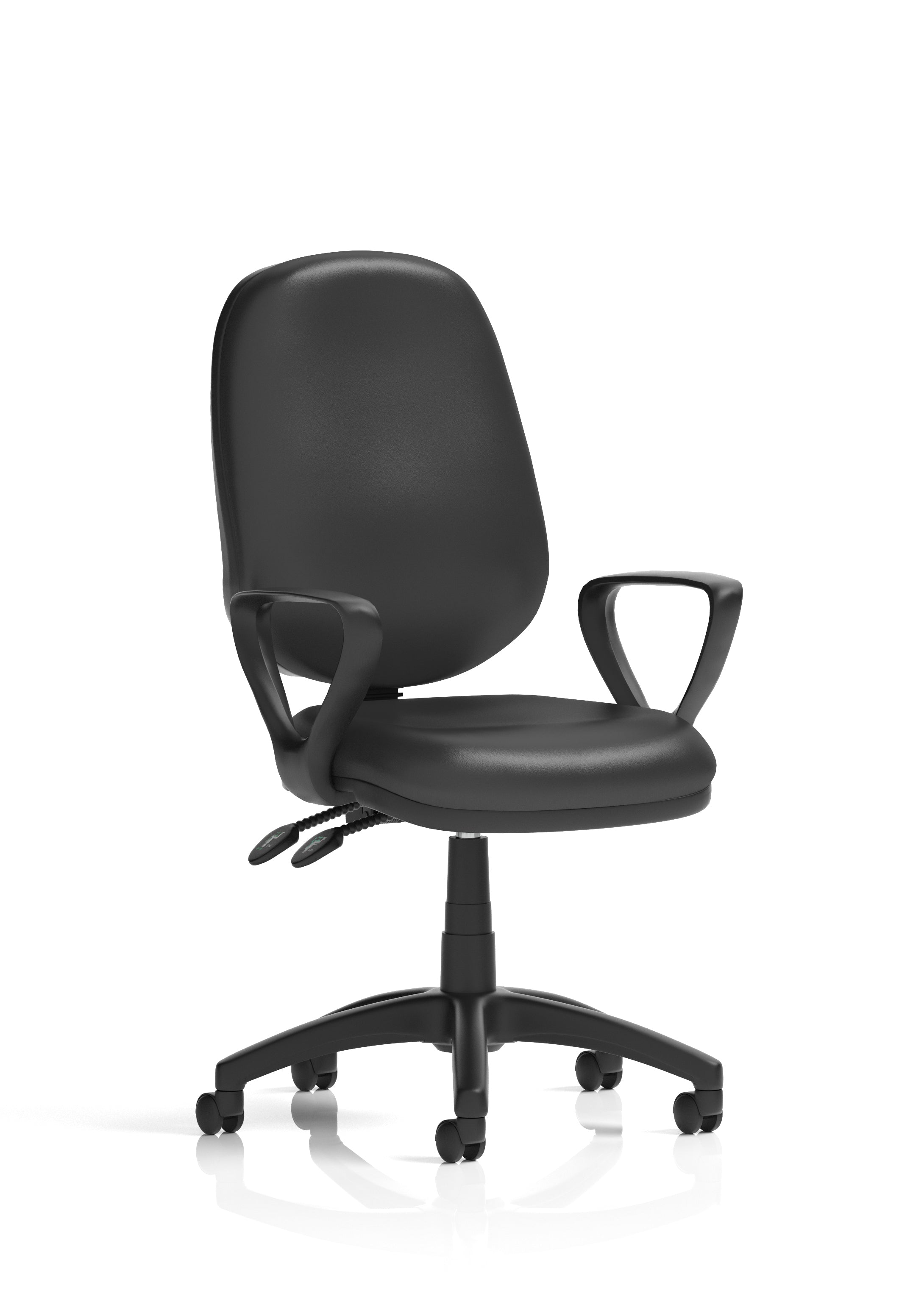 Eclipse Plus II Ergonomic Chair (Loop Arms) Black Bonded Leather