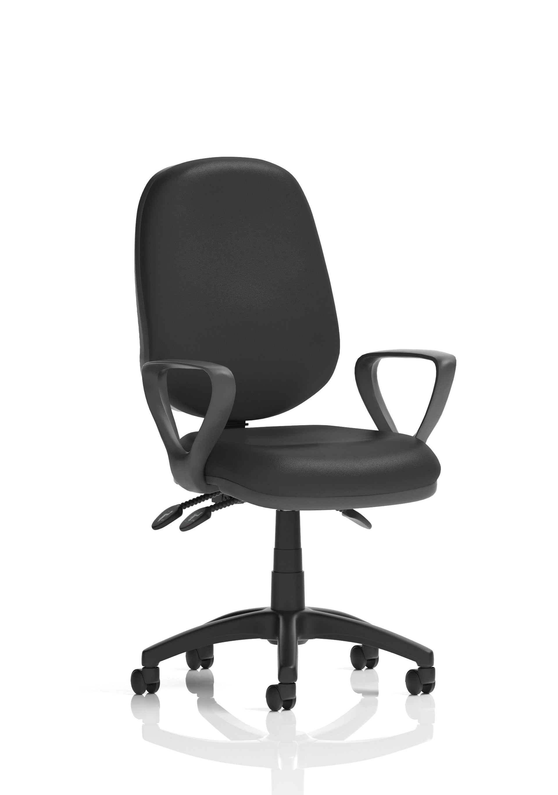 Eclipse Plus III Ergonomic Chair (Loop Arms) Black Bonded Leather