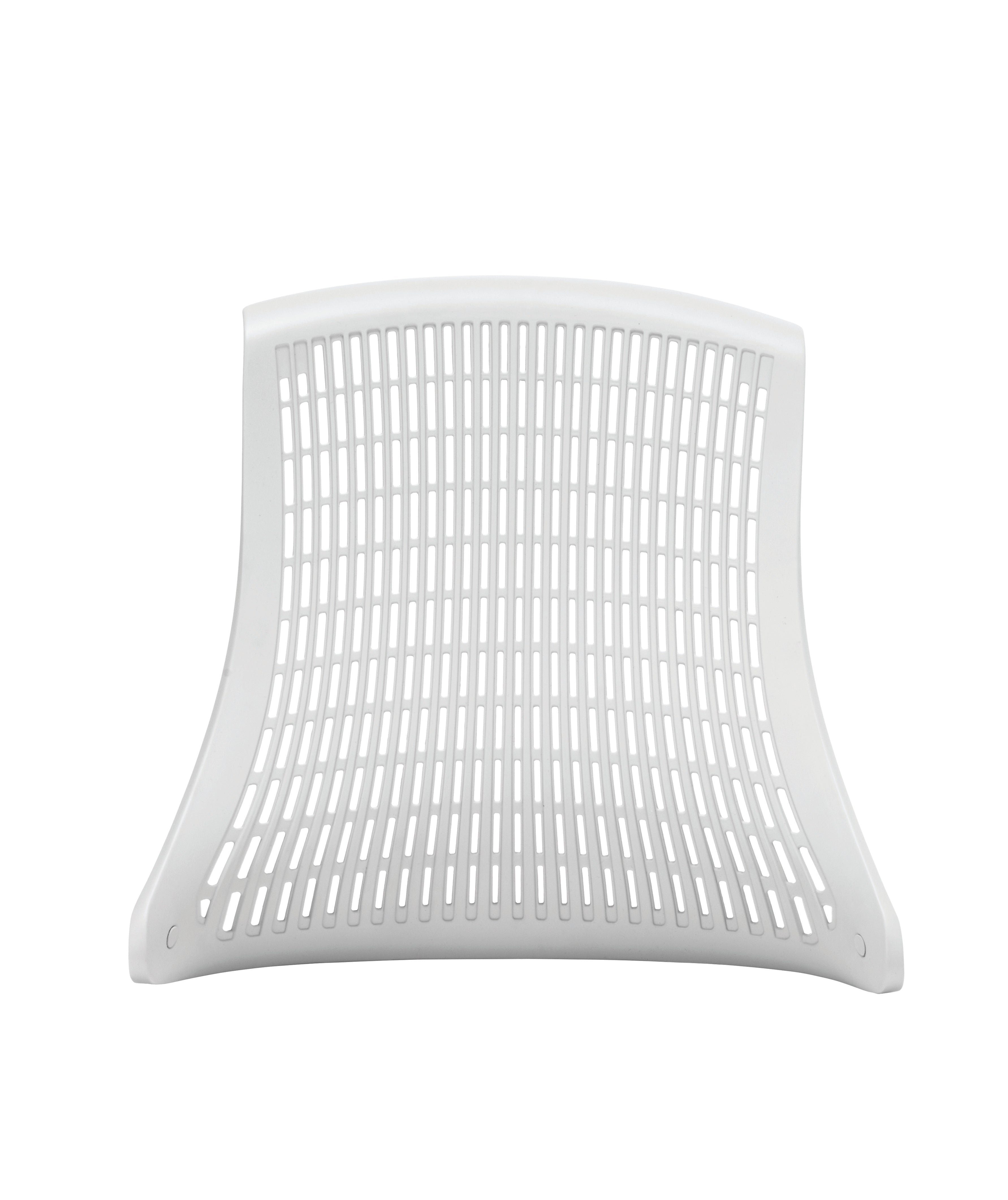 Flex Task Operator Chair Black Frame Black Fabric Seat Moonstone White Back