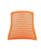 Flex Task Operator Chair White Frame Black Fabric Seat (With Headrest) Orange Back
