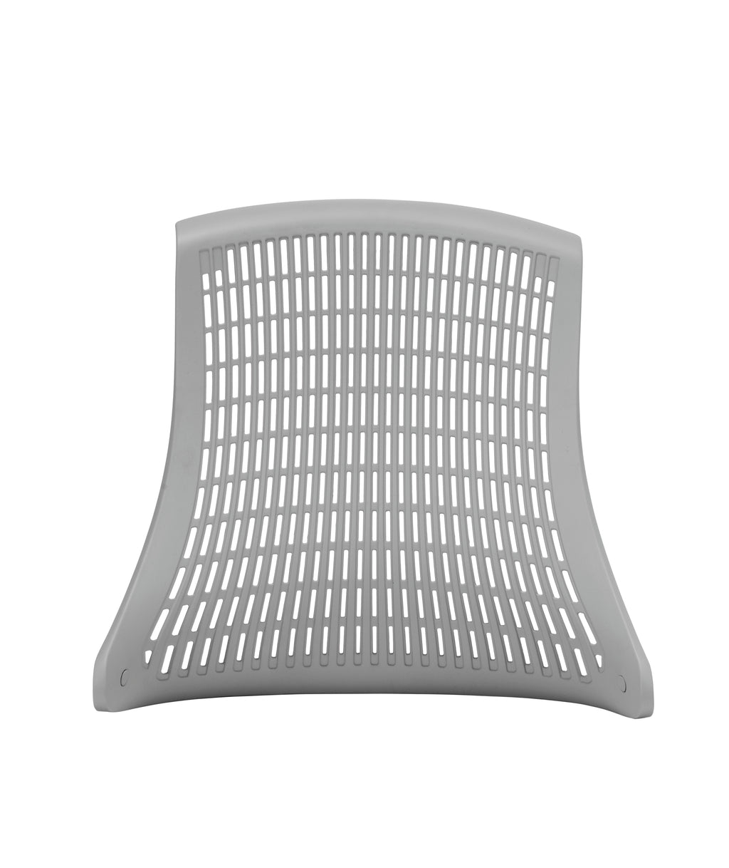 Flex Task Operator Chair White Frame Black Fabric Seat (With Headrest) Grey Back