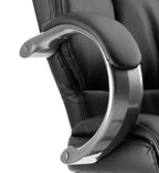 Galloway Cantilever Chair With Arms Black Leather