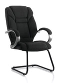 Galloway Cantilever Chair With Arms Black Fabric