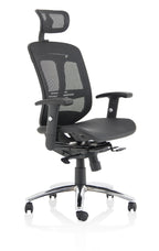 Mirage II Executive Chair Black Mesh With Arms (With Headrest)
