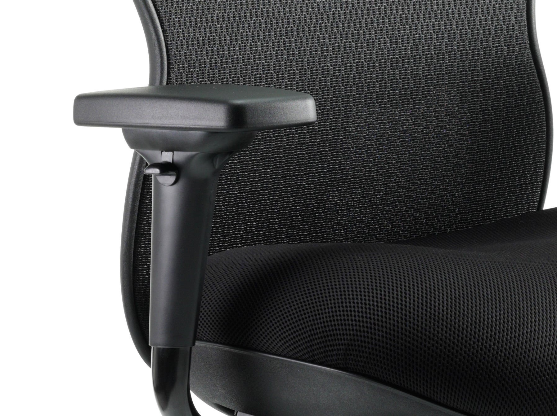 Stealth Shadow Ergo Posture Chair Black Airmesh Seat And Mesh Back With Arms And Headrest
