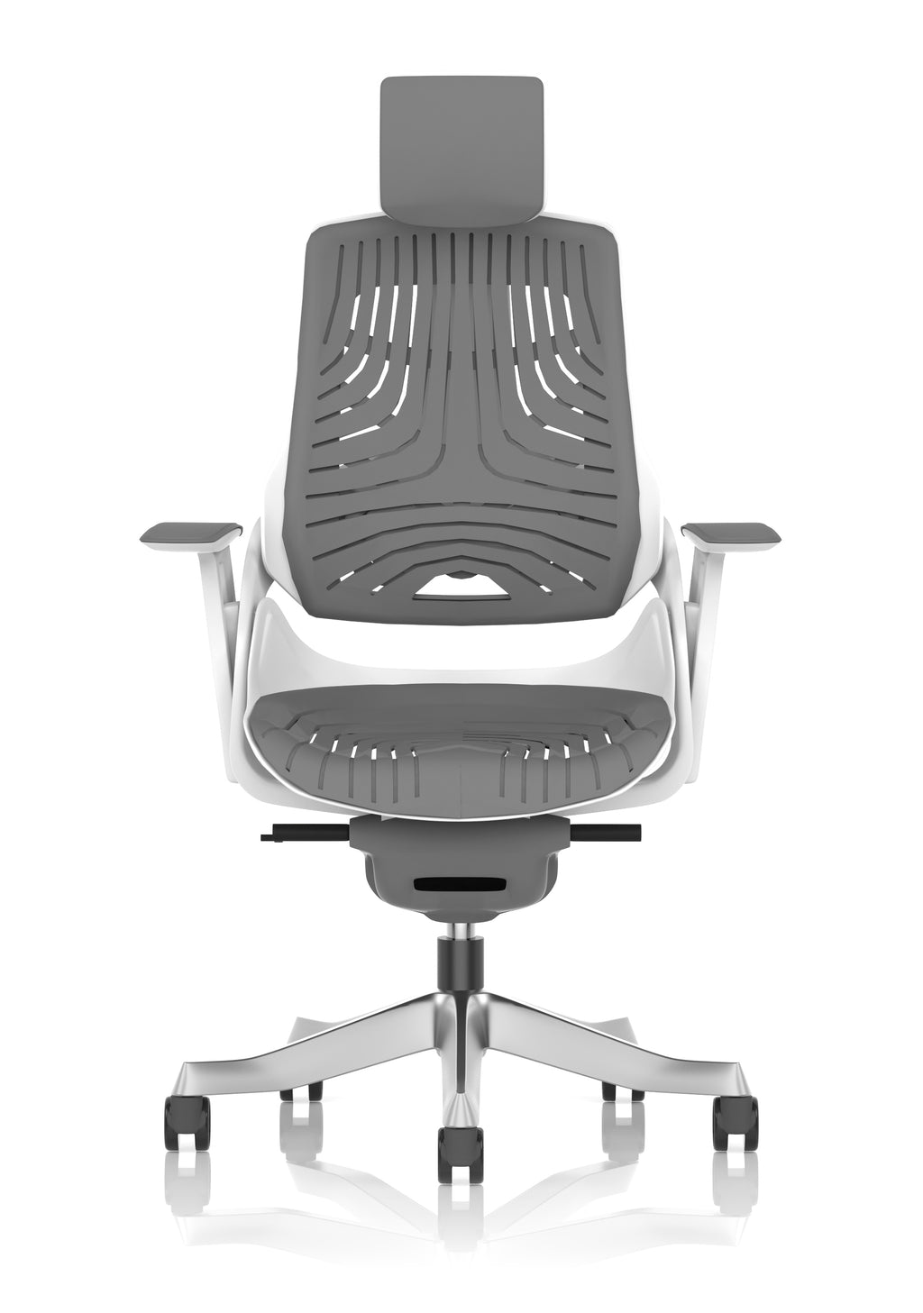 Zure White Shell (With Headrest) Elastomer Gel Grey