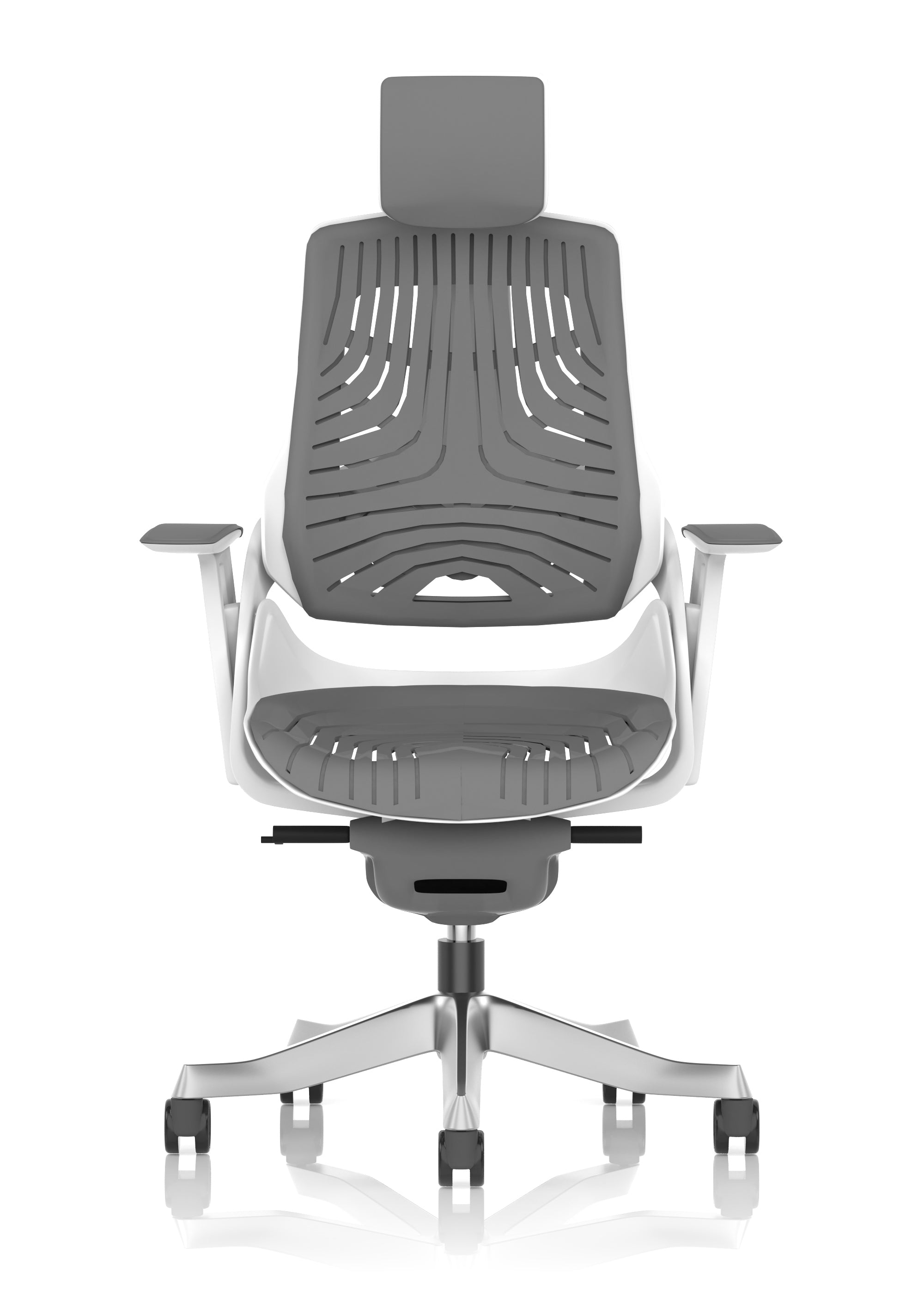 Zure White Shell (With Headrest) Elastomer Gel Grey