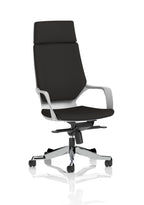 Xenon Executive White Shell High Back (With Headrest) Black Fabric