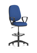 Eclipse Plus I Ergonomic Chair With High Rise Draughtsman Kit (Loop Arms) Blue