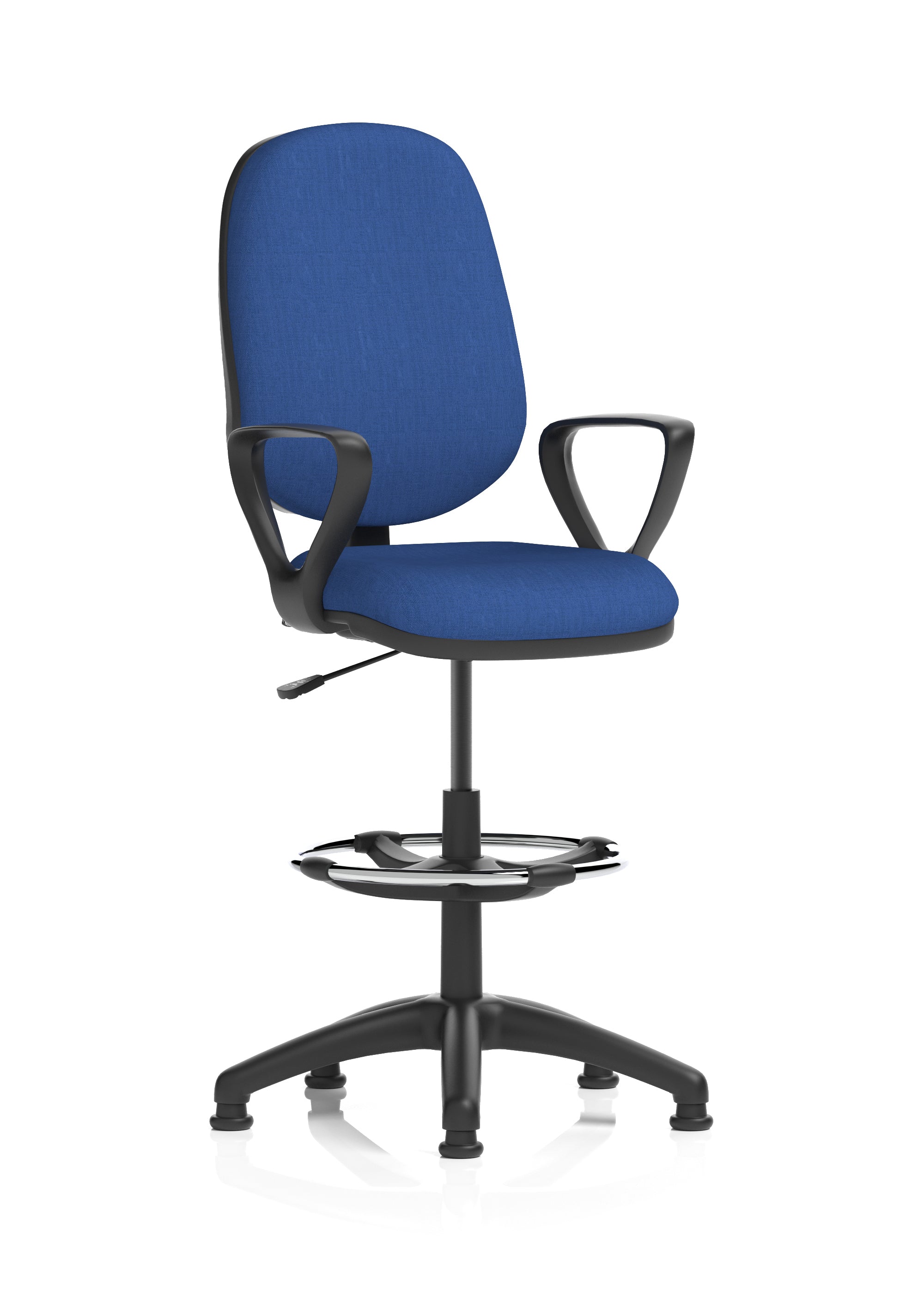 Eclipse Plus I Ergonomic Chair With High Rise Draughtsman Kit (Loop Arms) Blue