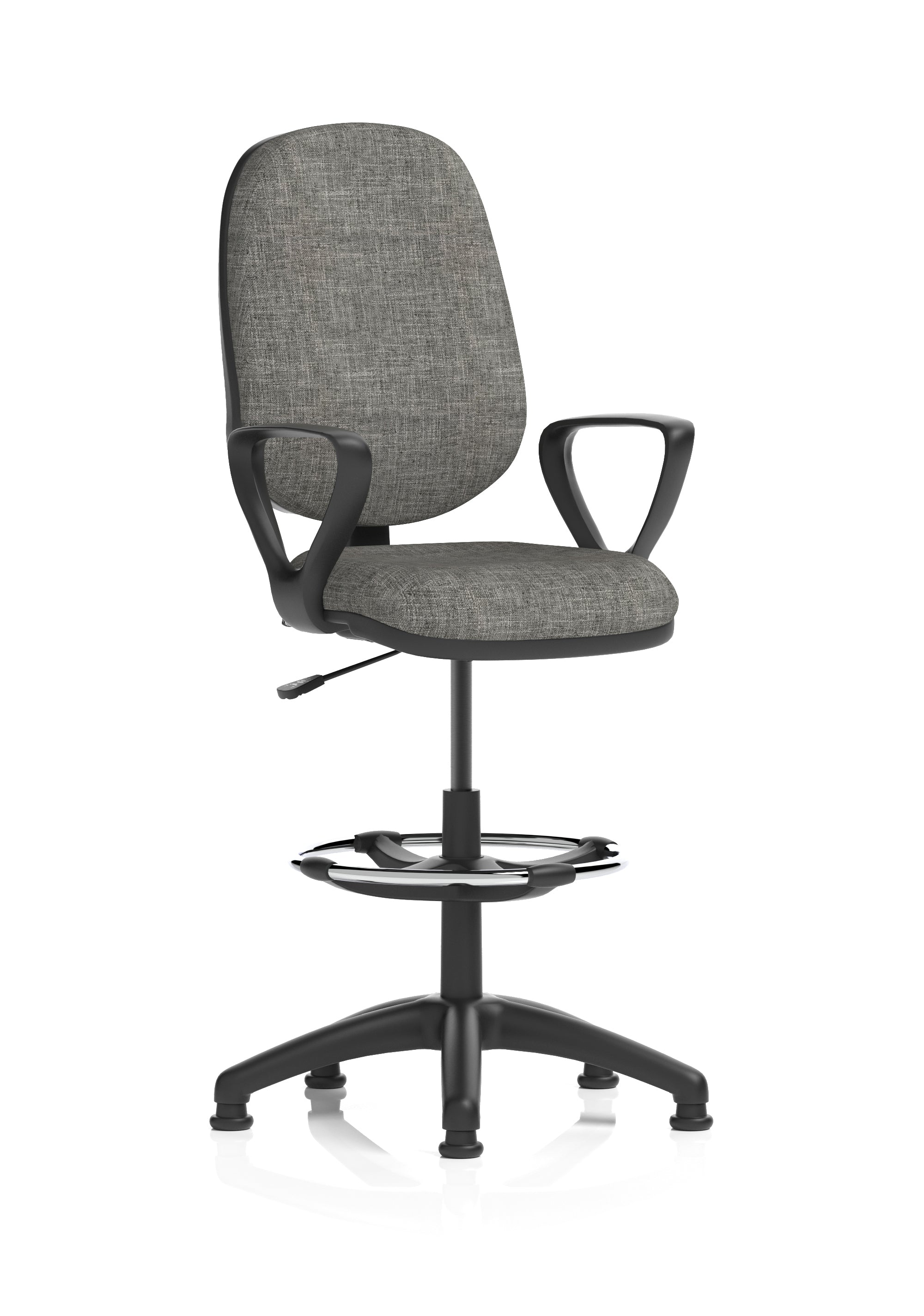 Eclipse Plus I Ergonomic Chair With High Rise Draughtsman Kit (Loop Arms) Charcoal