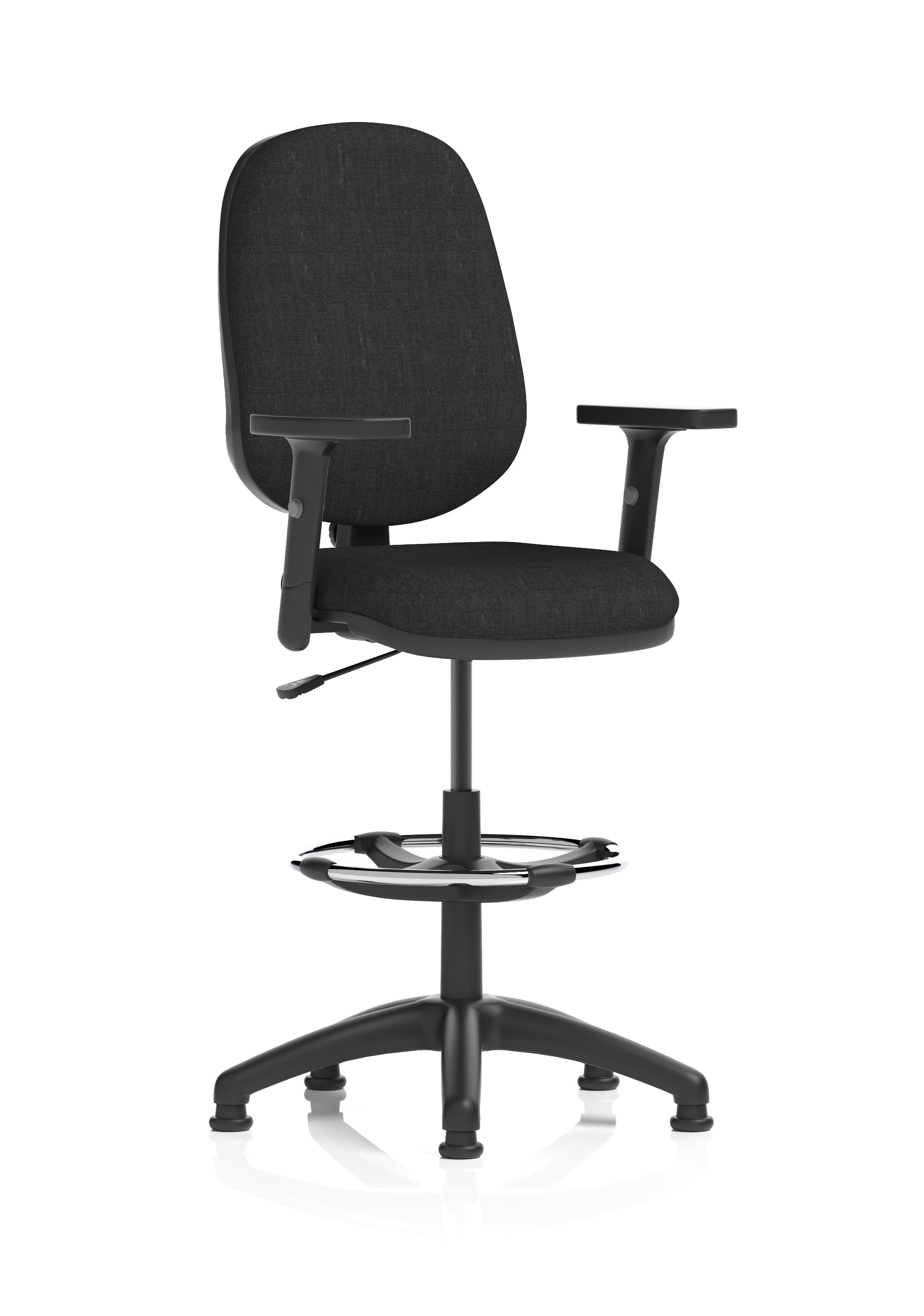Eclipse Plus I Ergonomic Chair With High Rise Draughtsman Kit (Adjustable Arms) Black