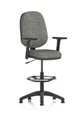 Eclipse Plus I Ergonomic Chair With High Rise Draughtsman Kit (Adjustable Arms) Charcoal