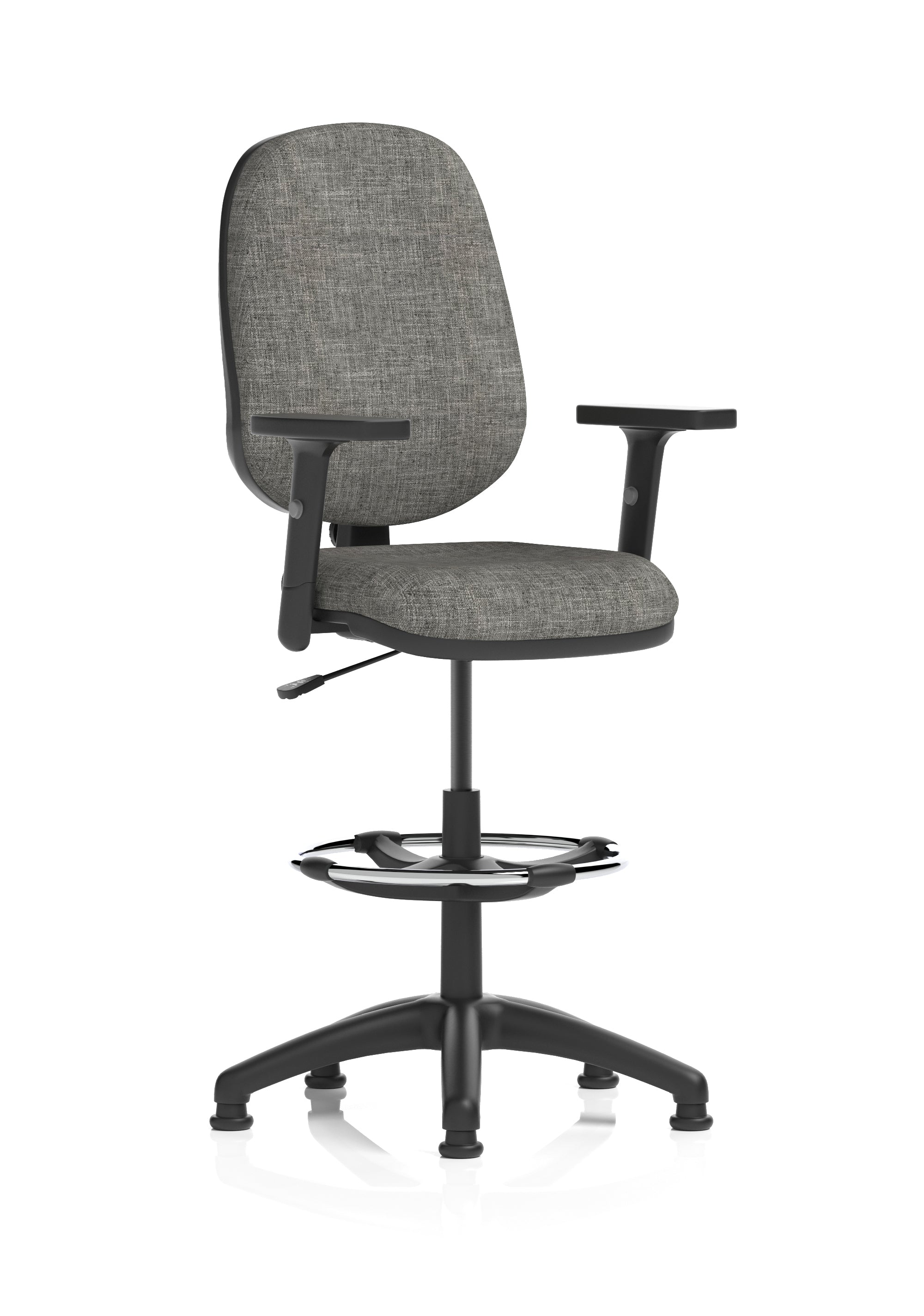 Eclipse Plus I Ergonomic Chair With High Rise Draughtsman Kit (Adjustable Arms) Charcoal