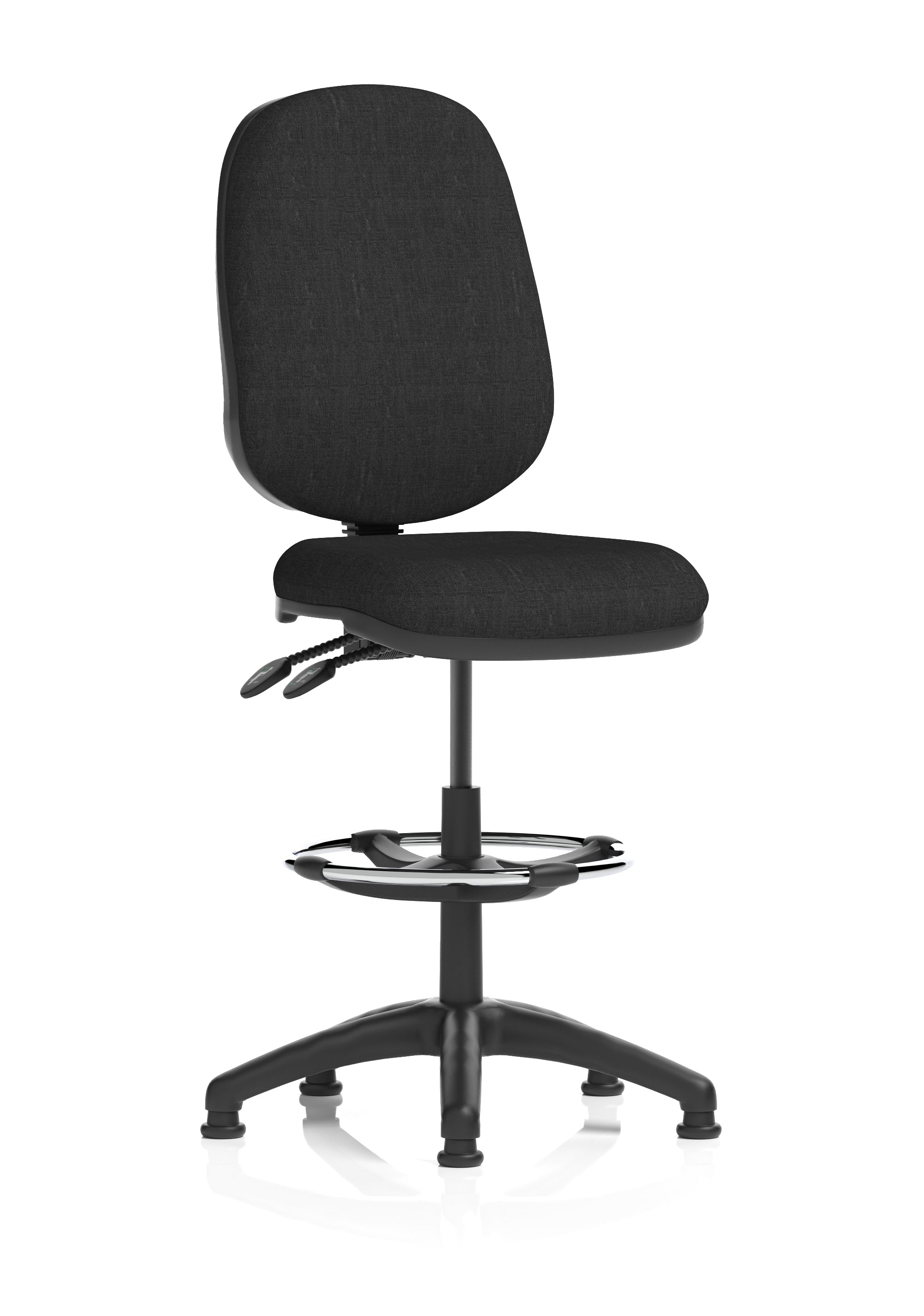 Eclipse Plus II Ergonomic Chair With High Rise Draughtsman Kit Black