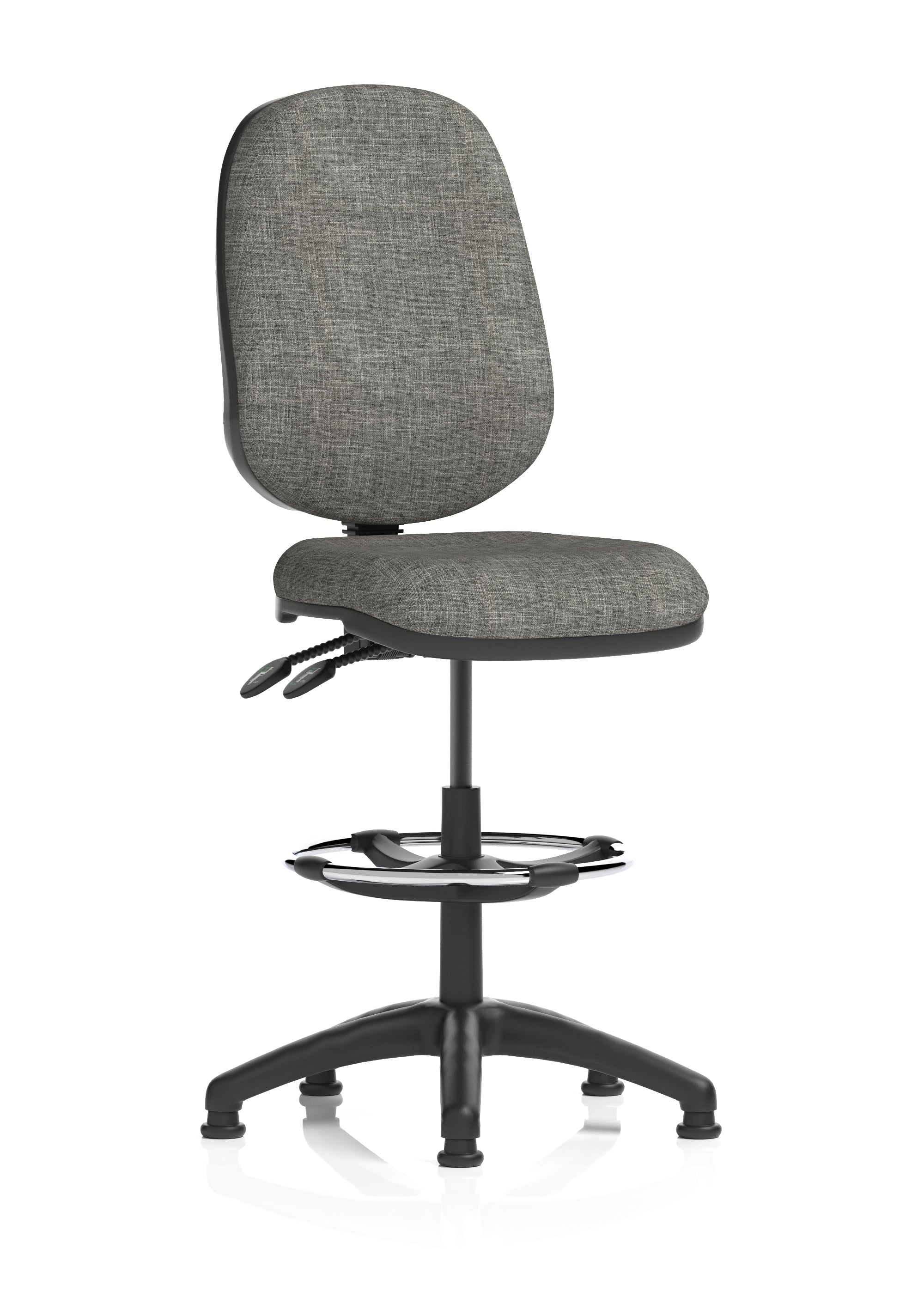 Eclipse Plus II Ergonomic Chair With High Rise Draughtsman Kit Charcoal