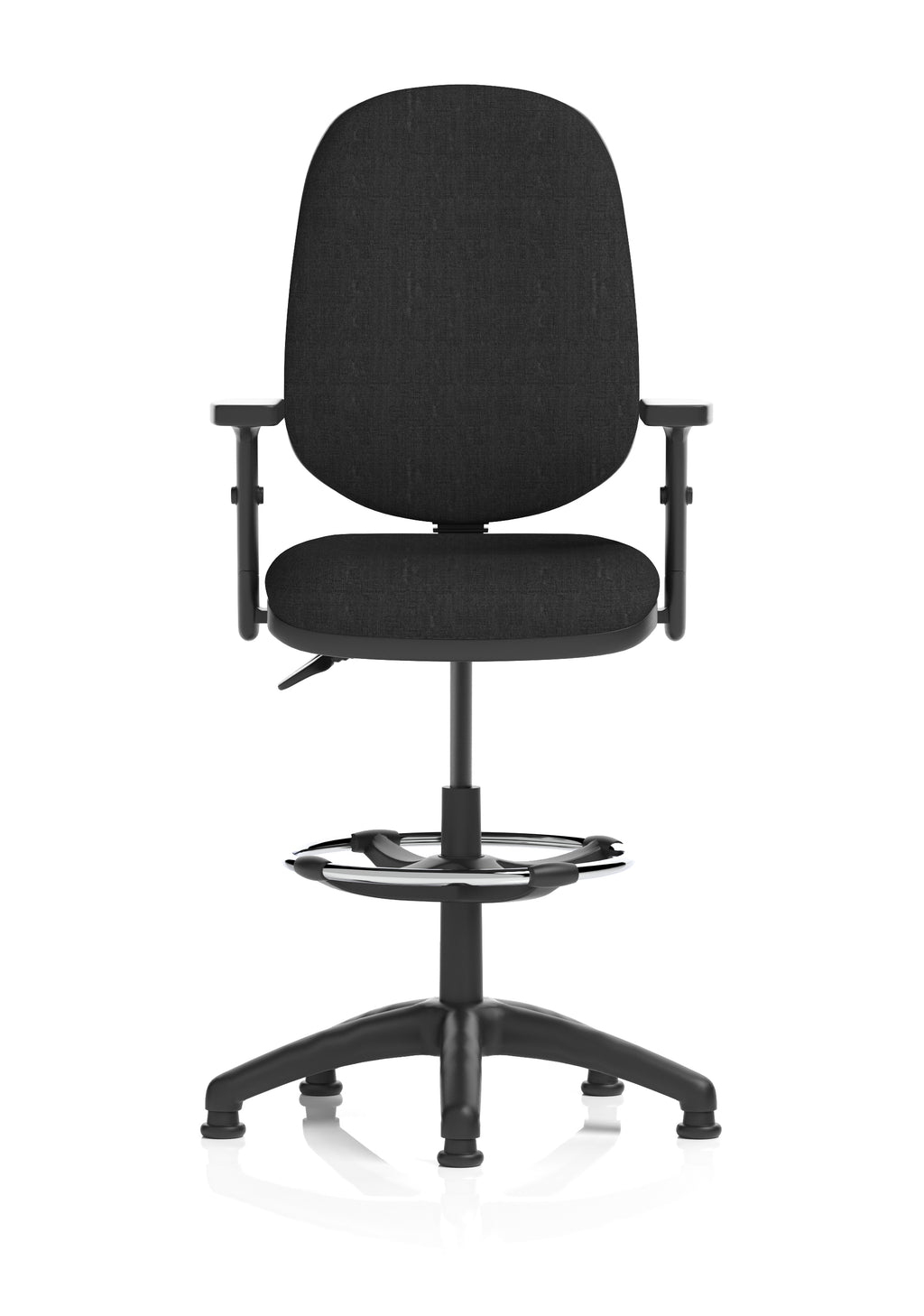 Eclipse Plus II Ergonomic Chair With High Rise Draughtsman Kit (Adjustable Arms) Black