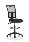 Eclipse Plus II Mesh Ergonomic Chair With High Rise Draughtsman Kit Black