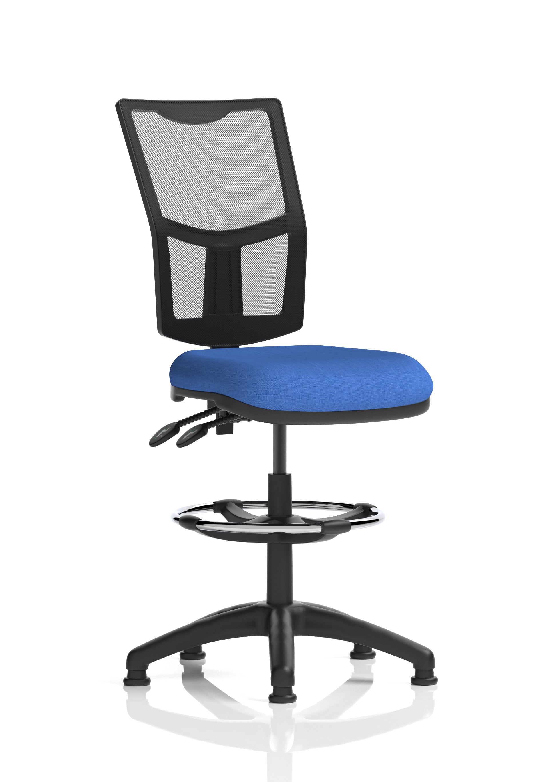 Eclipse Plus II Mesh Ergonomic Chair With High Rise Draughtsman Kit Blue