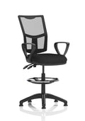 Eclipse Plus II Mesh Ergonomic Chair With High Rise Draughtsman Kit (Loop Arms) Black